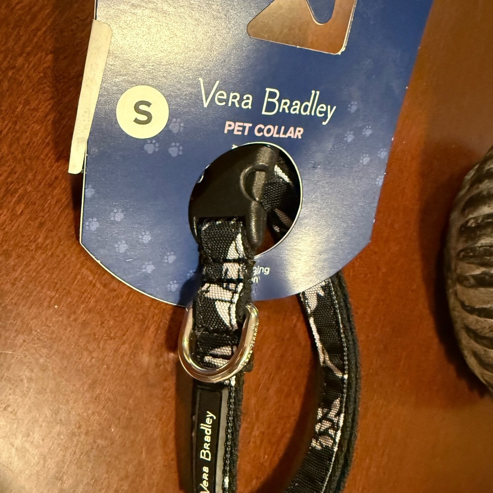 Vera Bradley Black and White Pet Collar Size Small NWT